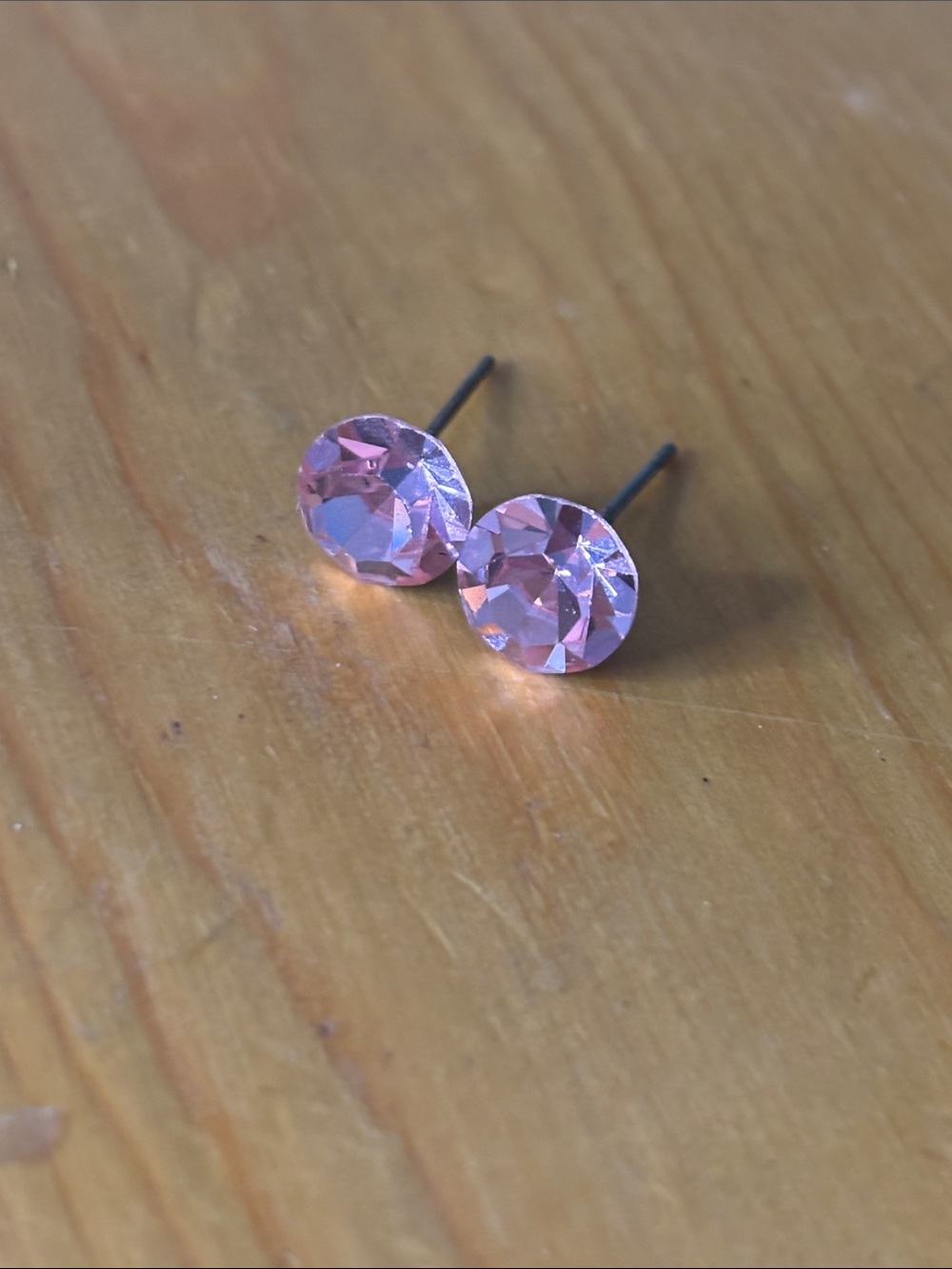 Pink Crystal Stud Earrings